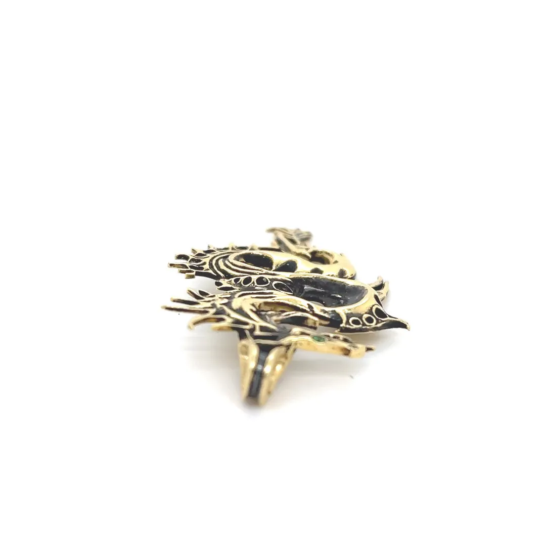 Large Dragon Charm in 18kt Green Gold