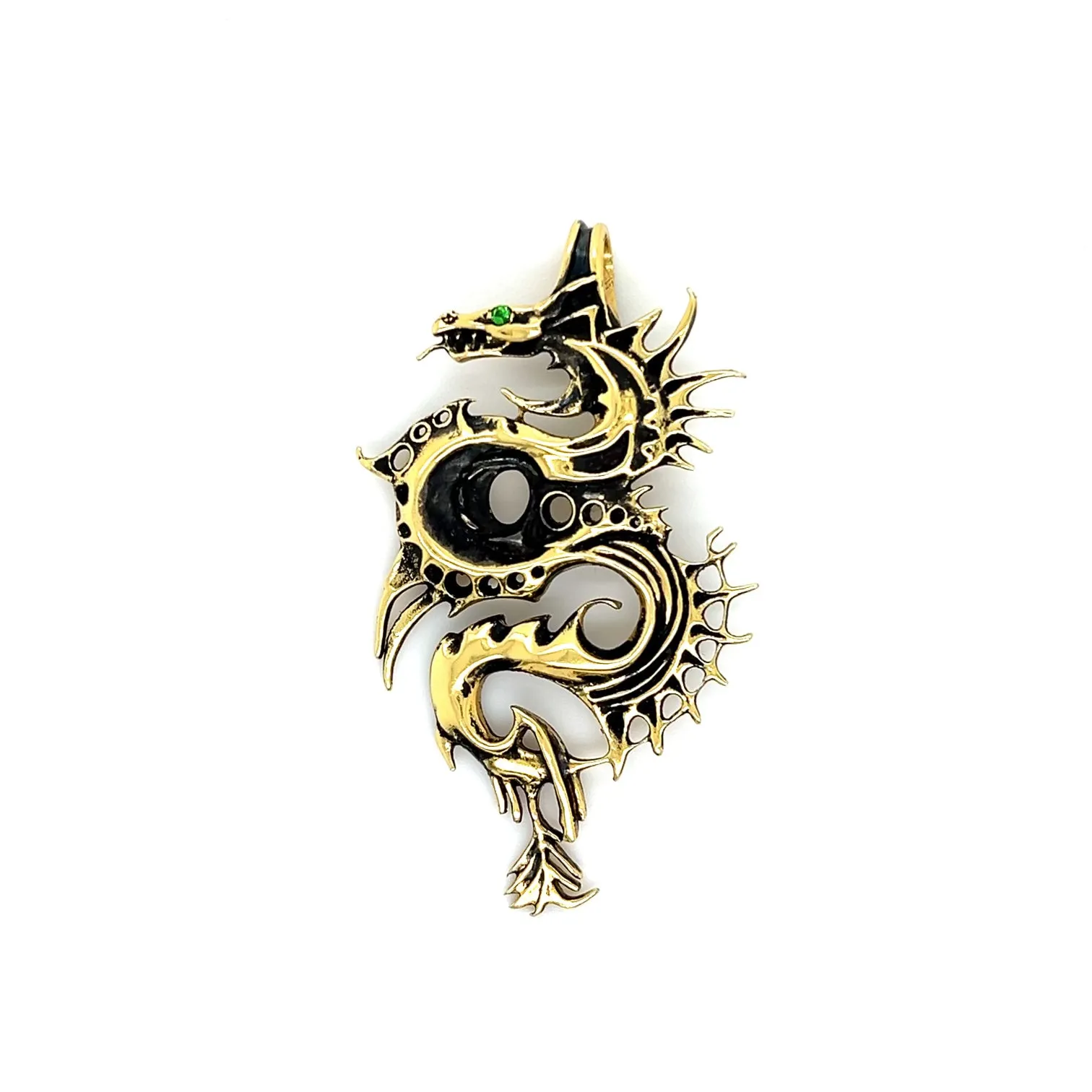 Large Dragon Charm in 18kt Green Gold