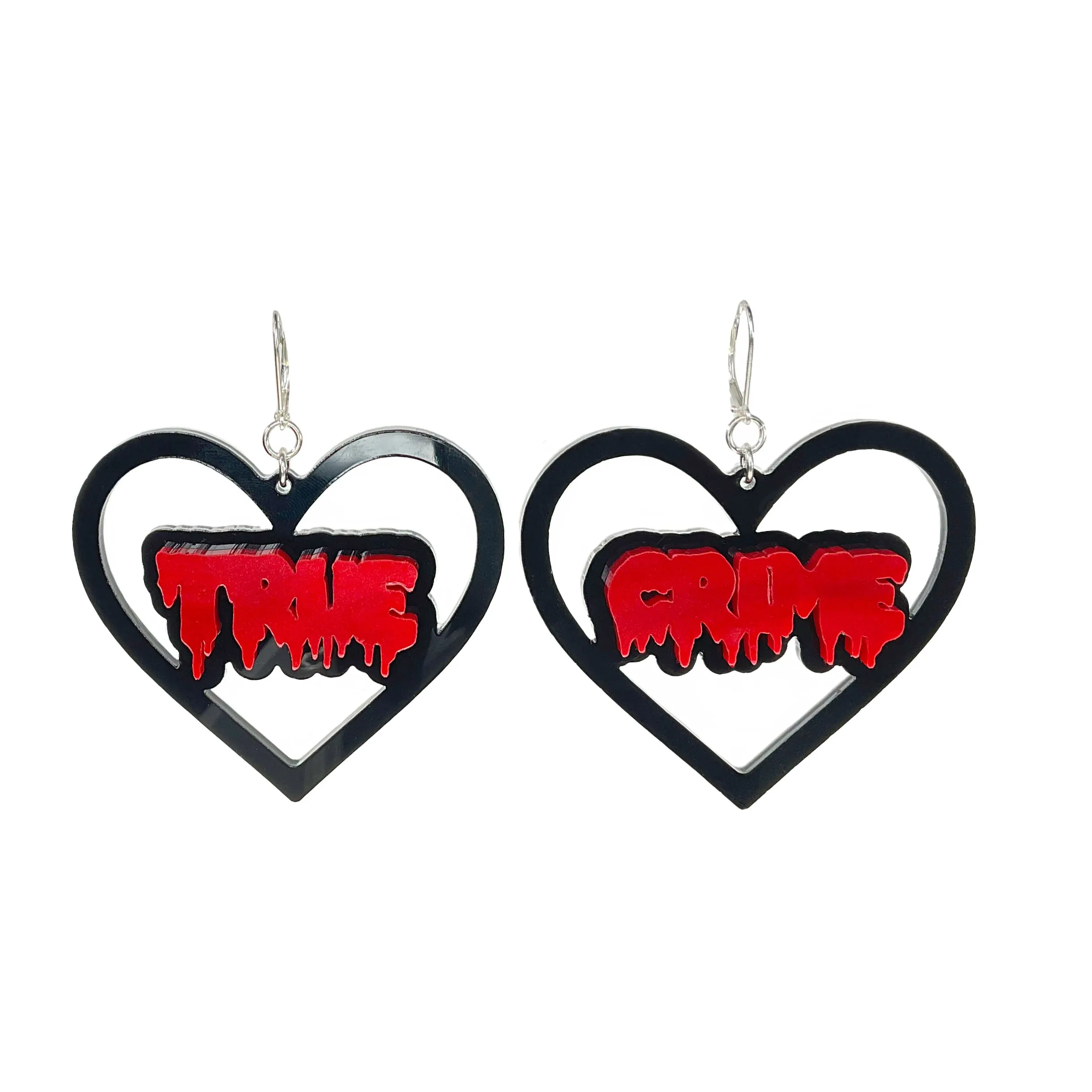 Last Chance! True Love (It's True Crime) Door Knocker Earrings