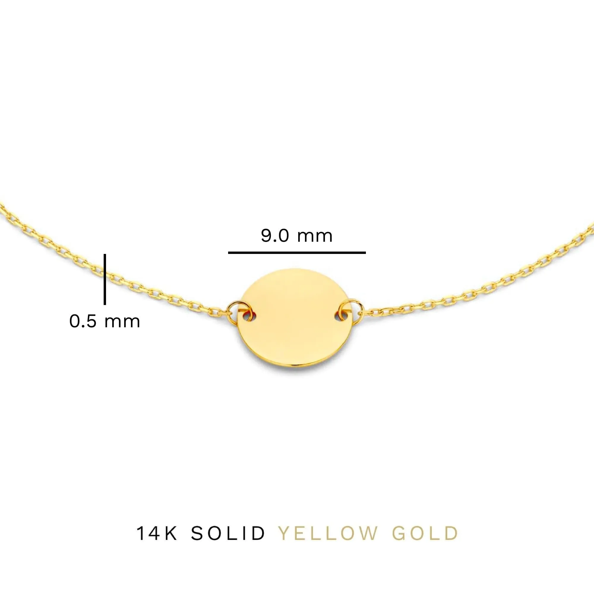 Le Marais Jeanne 14 karat gold bracelet with coin