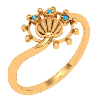 Lustrous 14k Gold Finger Ring
