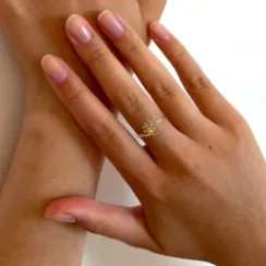 Lustrous 14k Gold Finger Ring