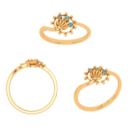 Lustrous 14k Gold Finger Ring