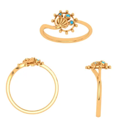 Lustrous 14k Gold Finger Ring