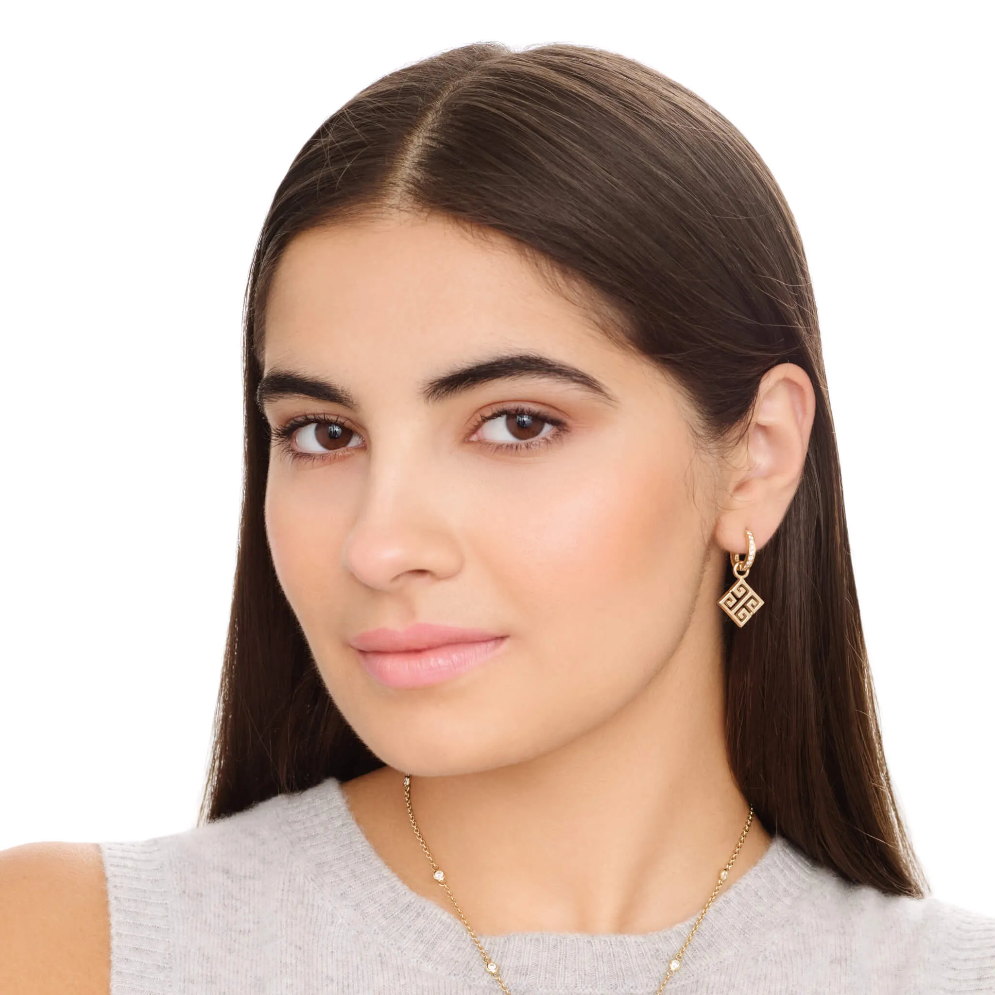 Meandros Earring Drops Silver