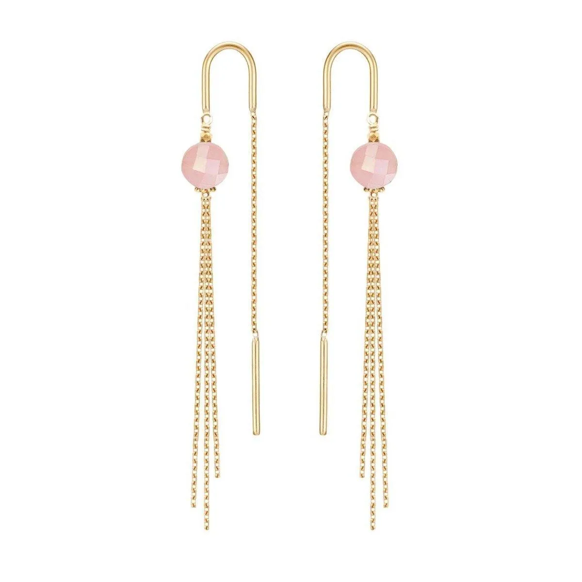 Medusa Earrings Guava Quartz - 18k Gold