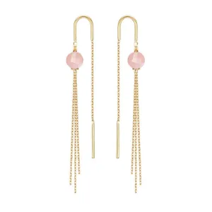 Medusa Earrings Guava Quartz - 18k Gold