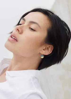 Mier Luo | Gold Dipped Flat Circle Earrings