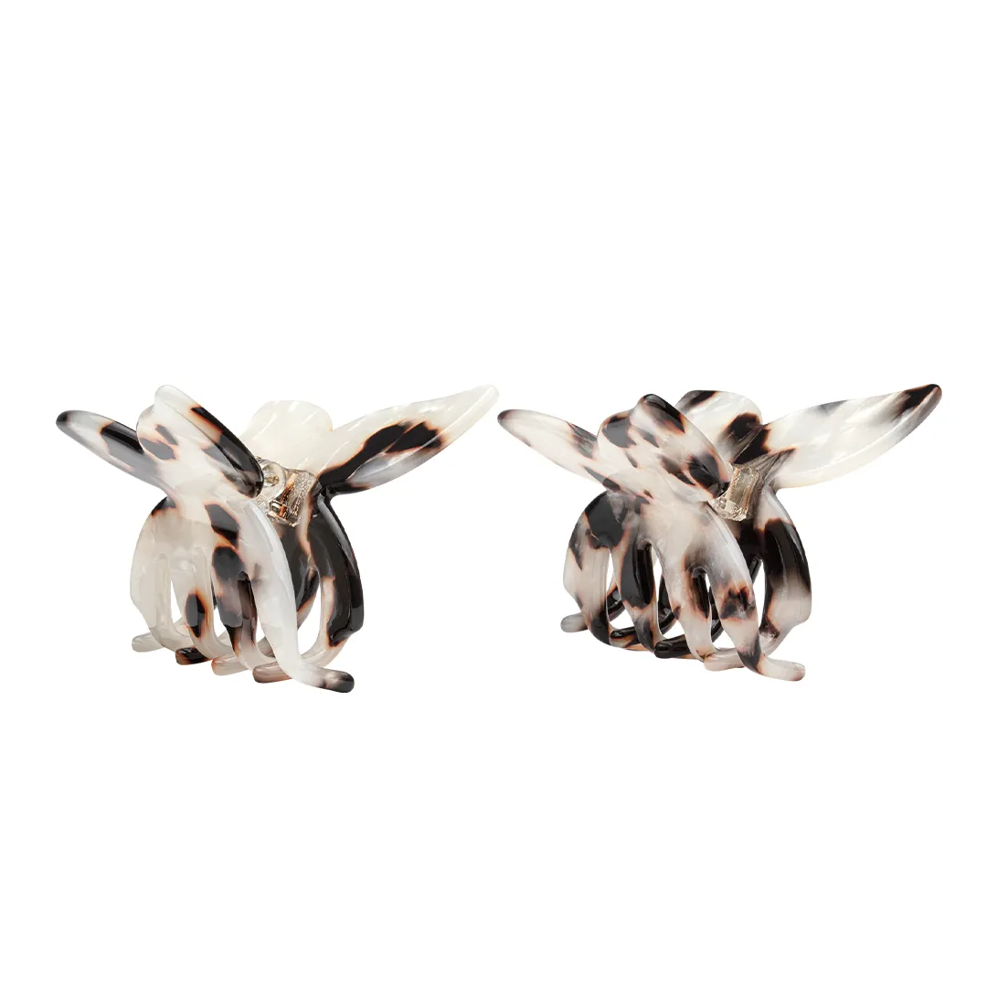 MINI BUTTERFLY CLIPS COCONUT