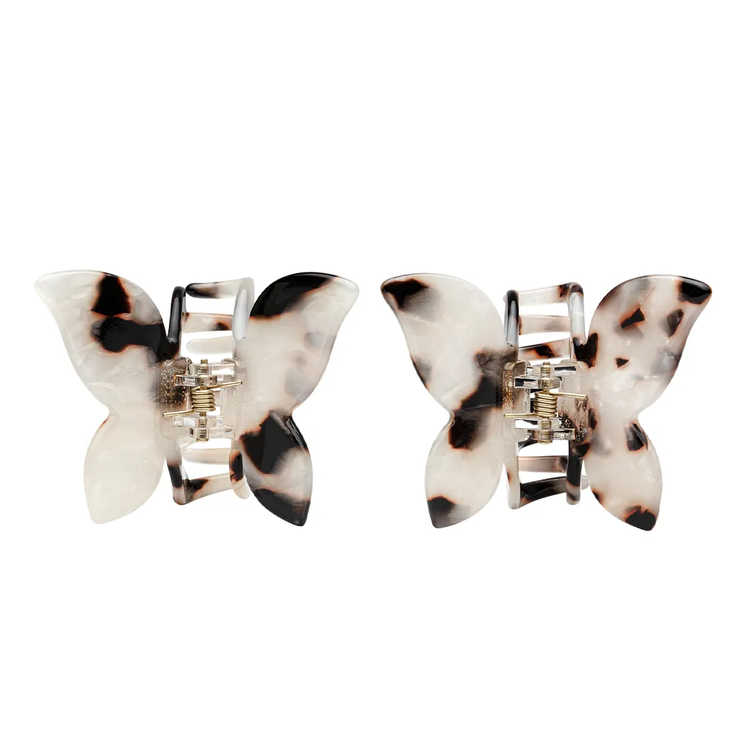 MINI BUTTERFLY CLIPS COCONUT