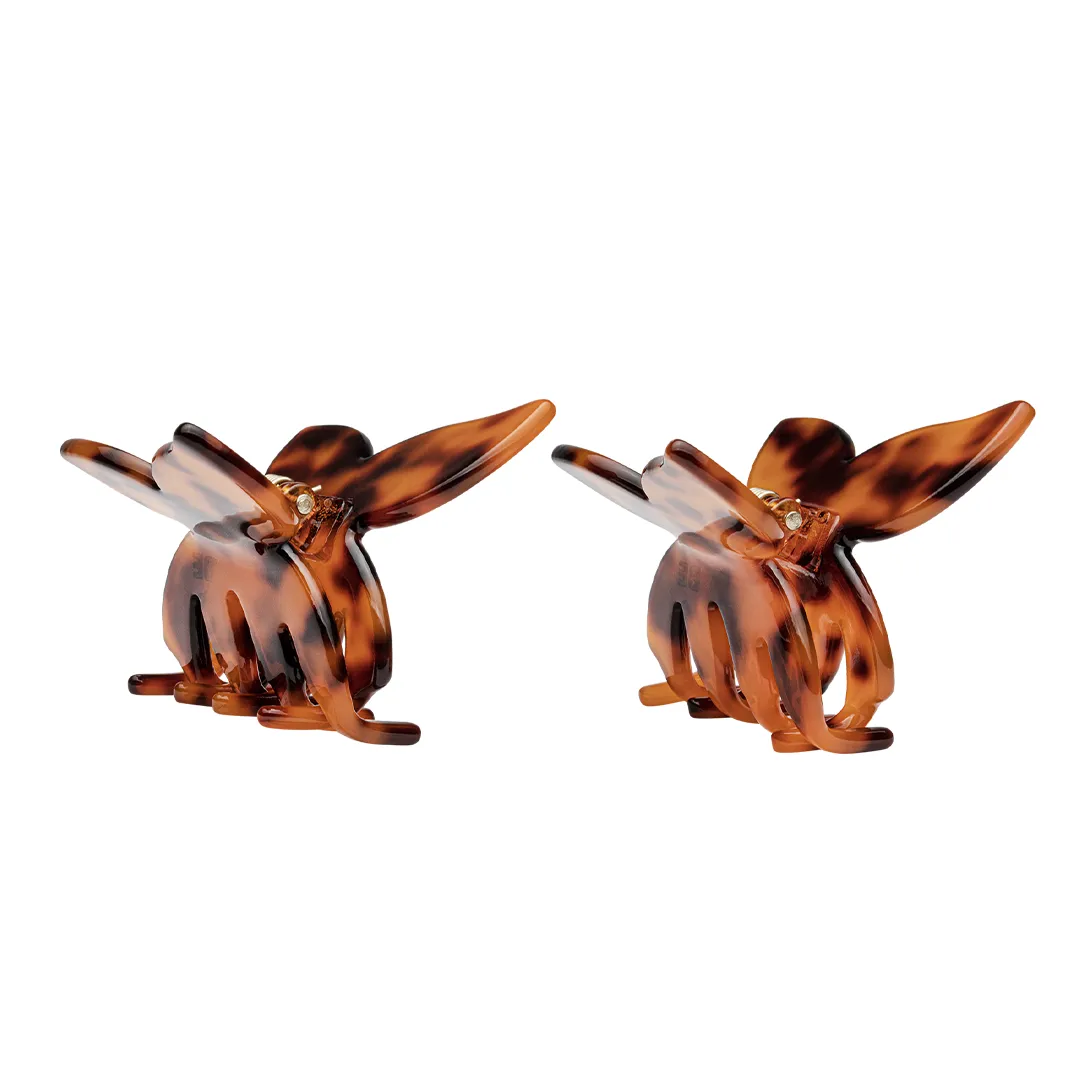 MINI BUTTERFLY CLIPS HONEY