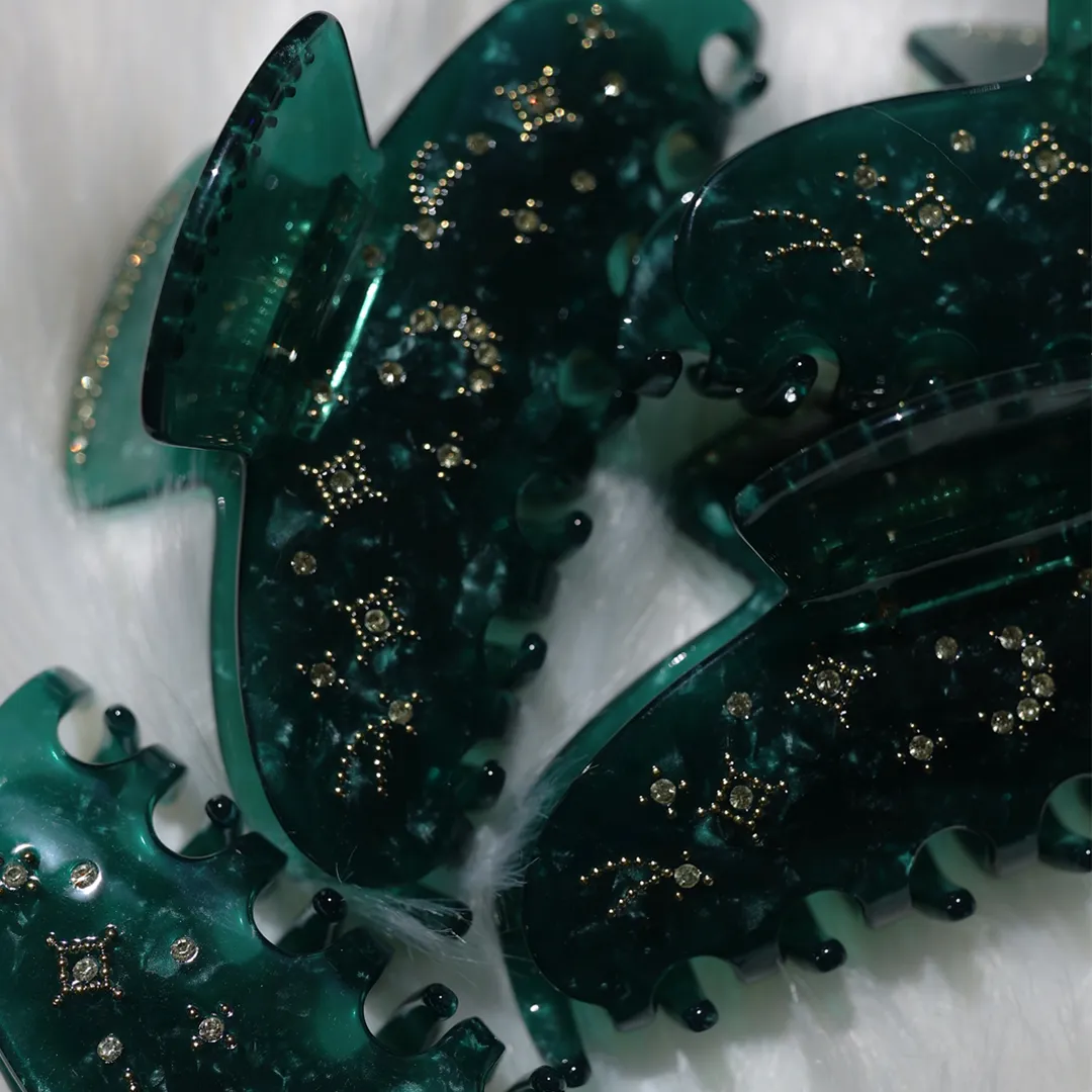 MOON & STARS CLIP TOXIC GREEN