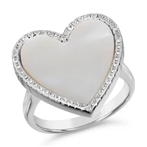 Mother of Pearl Heart Shaped Ring