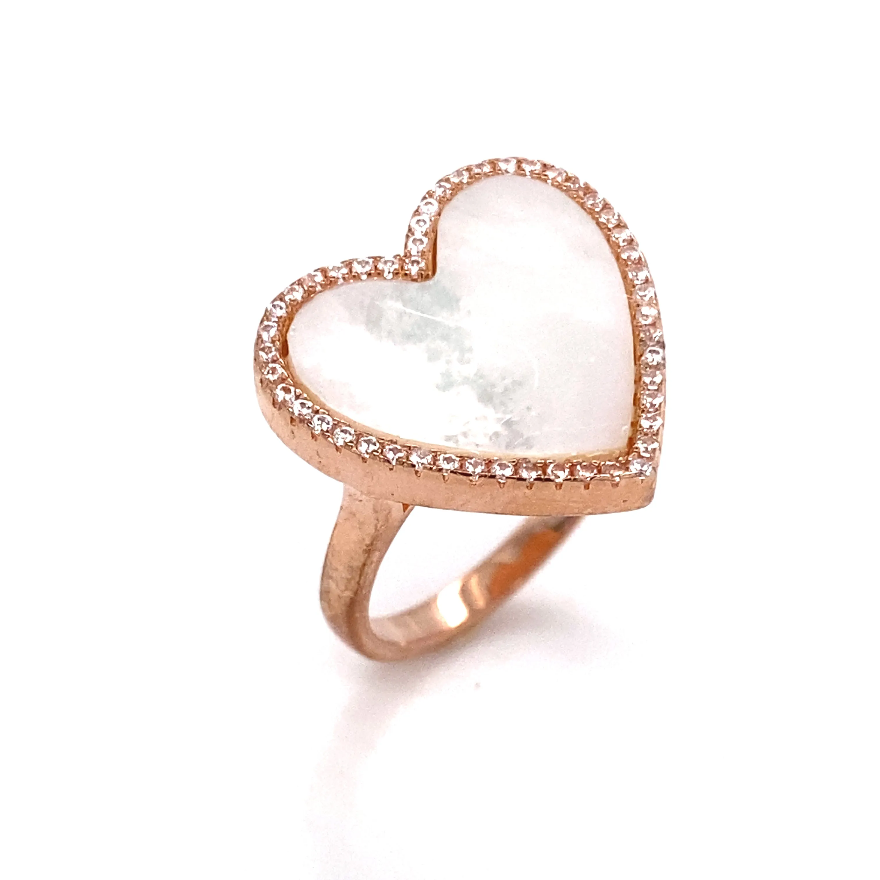 Mother of Pearl Heart Shaped Ring