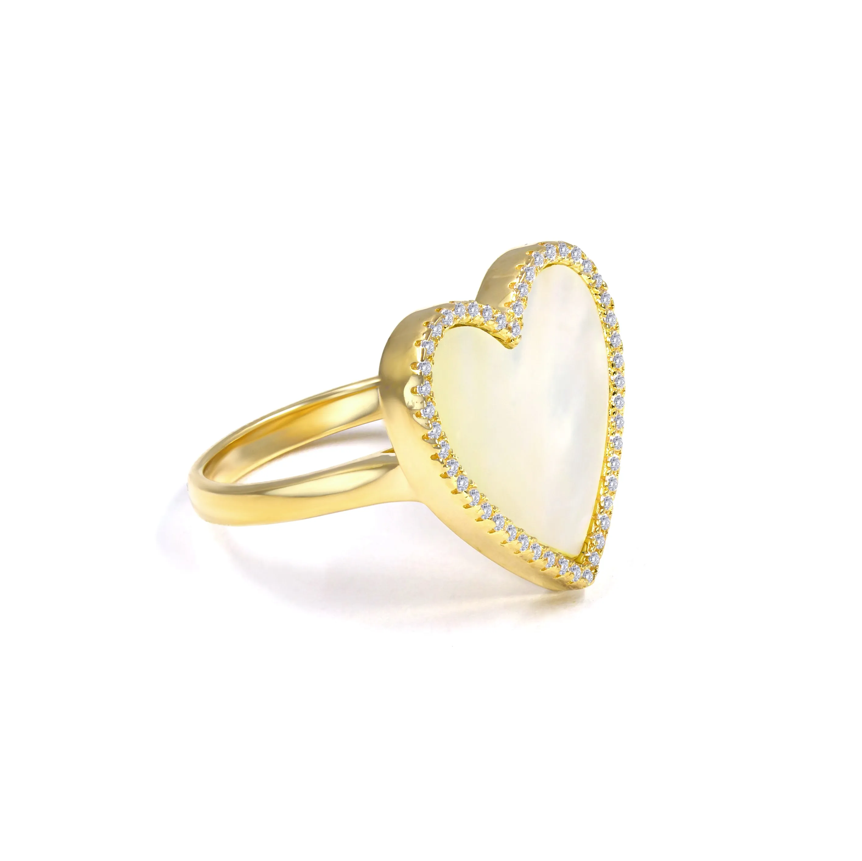 Mother of Pearl Heart Shaped Ring