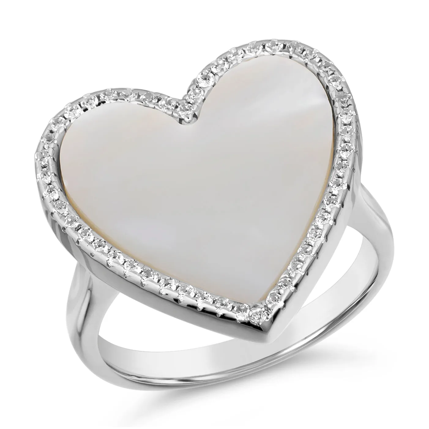 Mother of Pearl Heart Shaped Ring