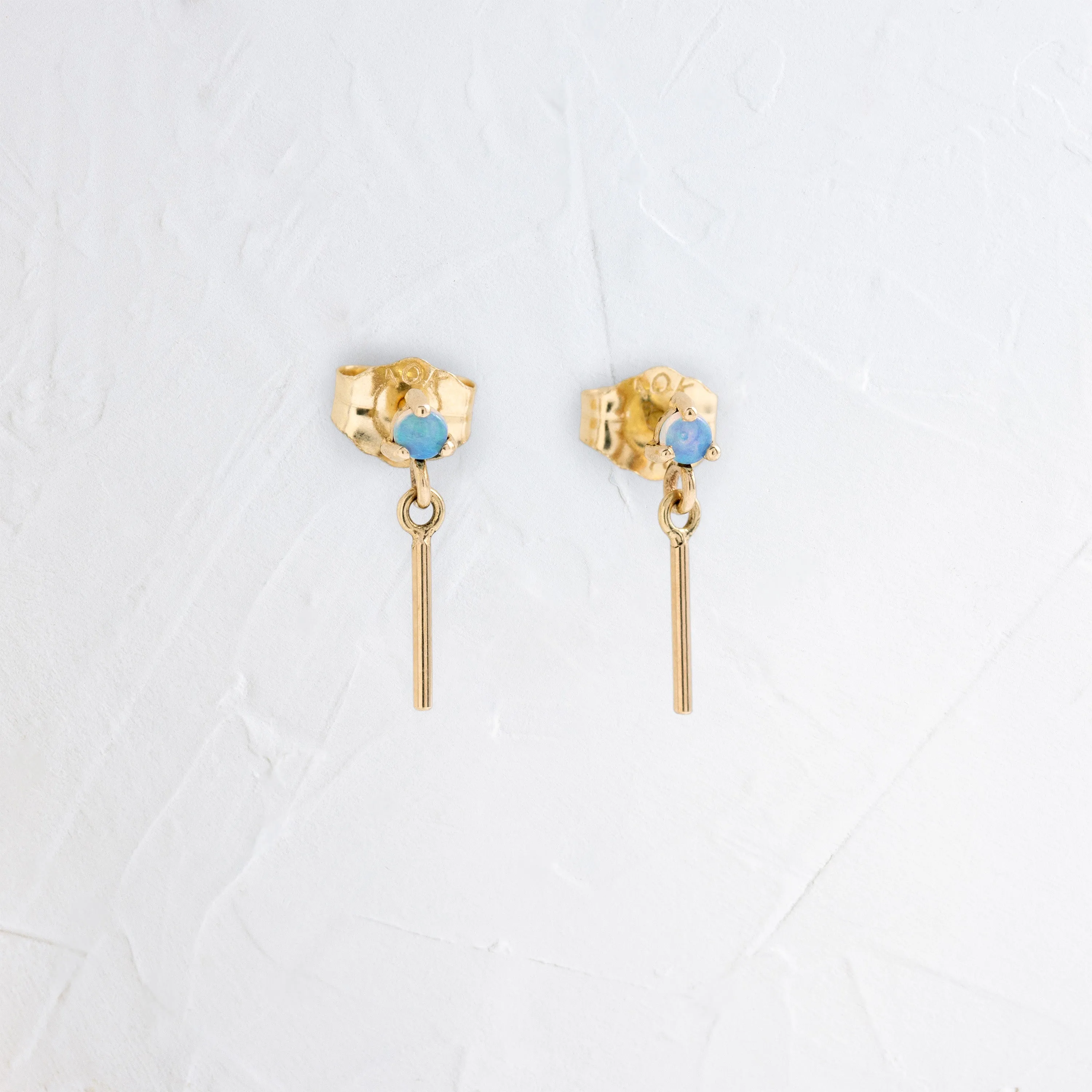Opal Bar Link Earrings - In Stock