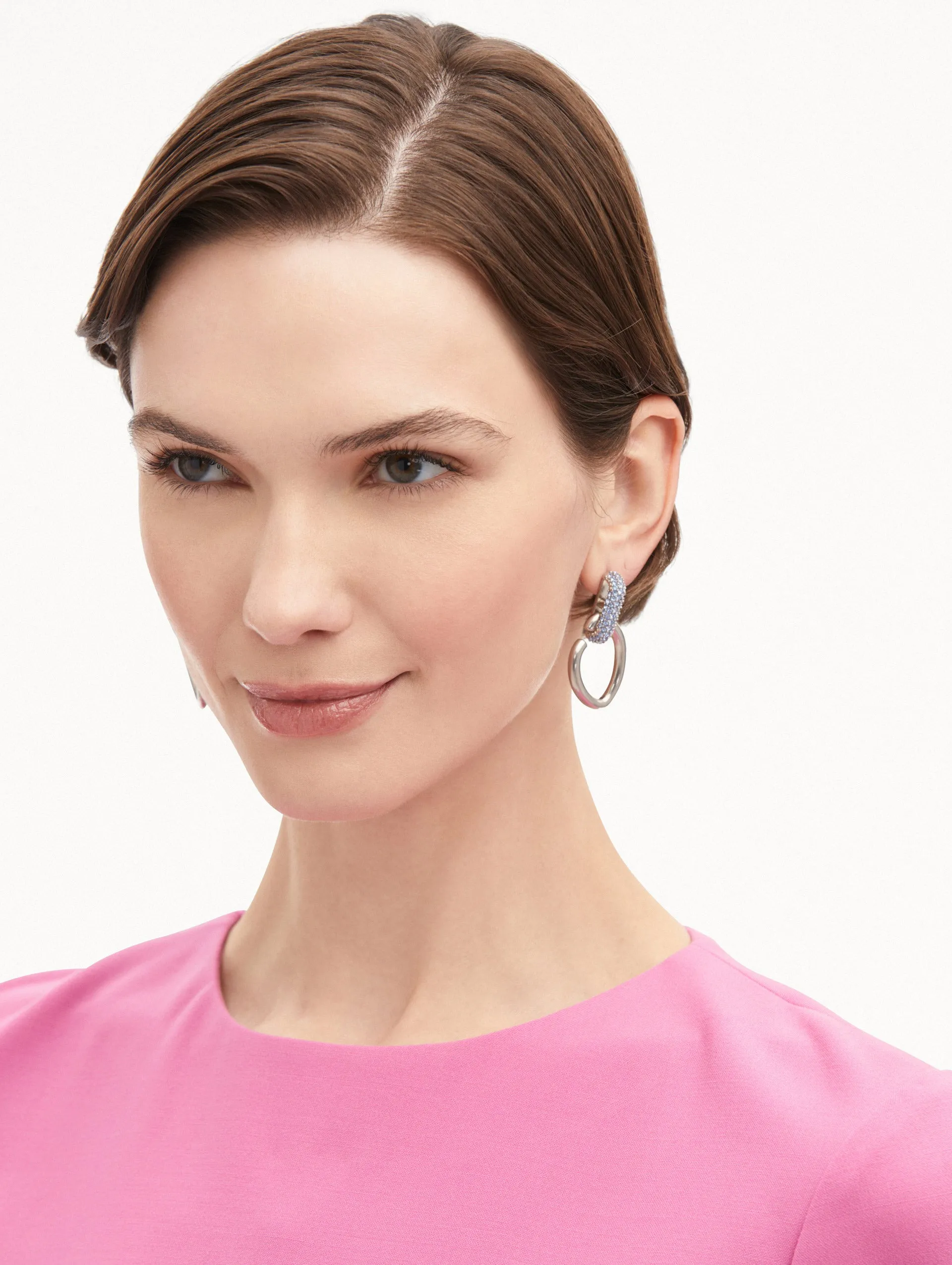 Pav?? O Drop Earrings