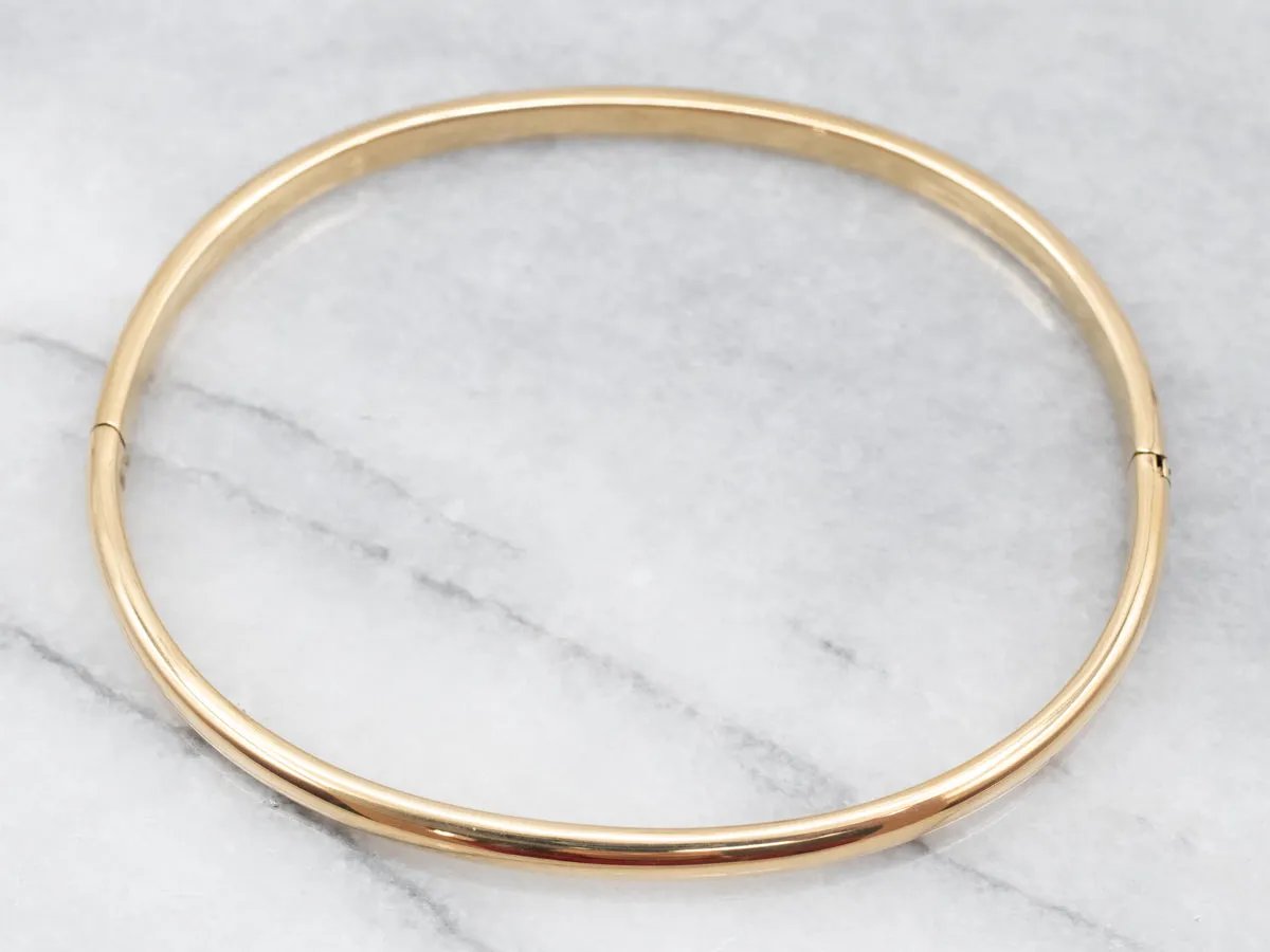 Plain 18-Karat Gold Bangle Bracelet