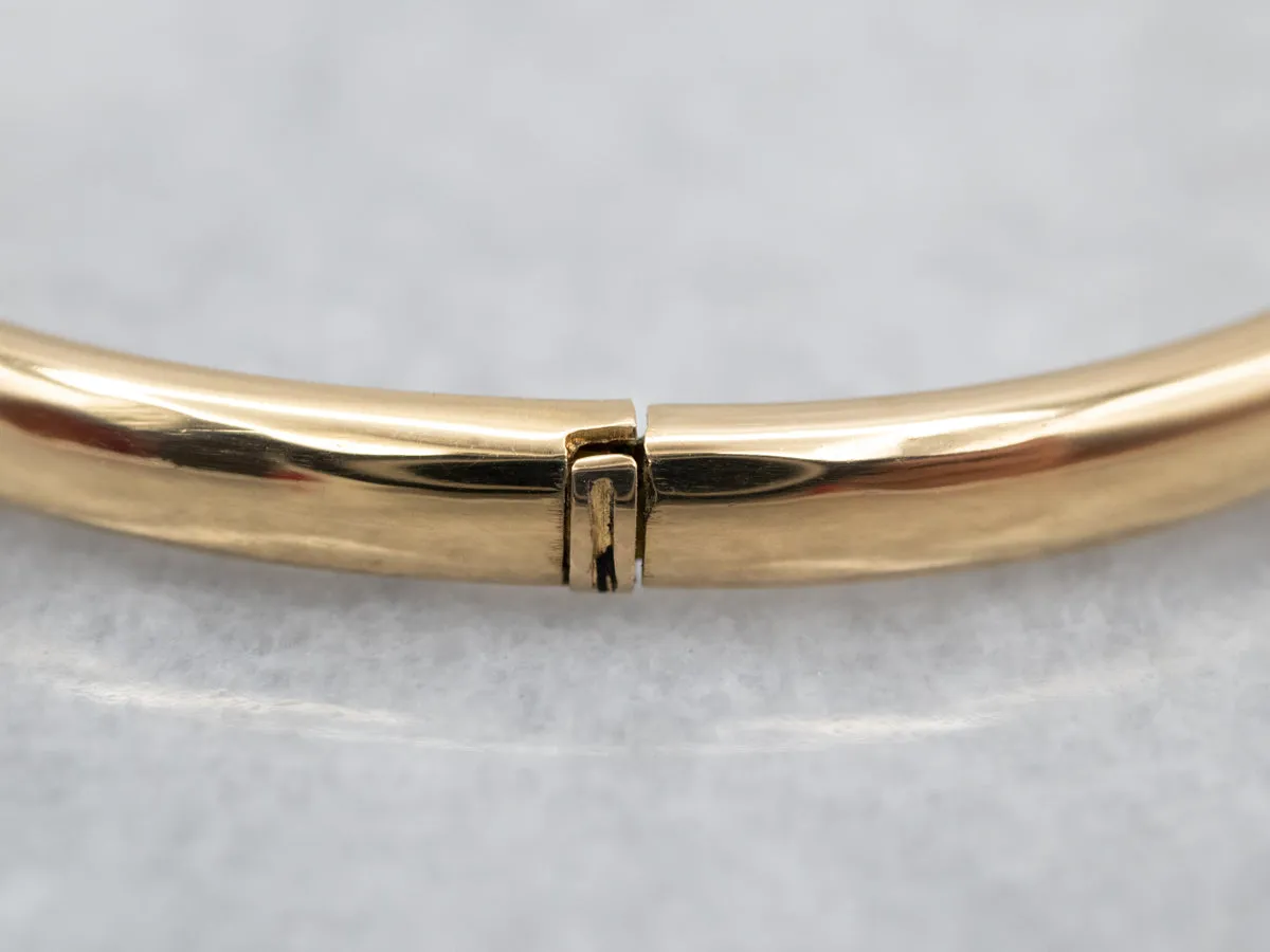 Plain 18-Karat Gold Bangle Bracelet