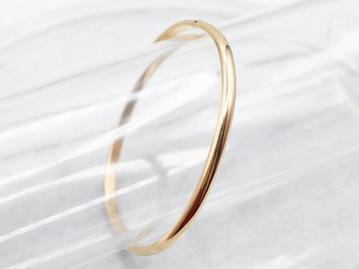 Plain 18-Karat Gold Bangle Bracelet