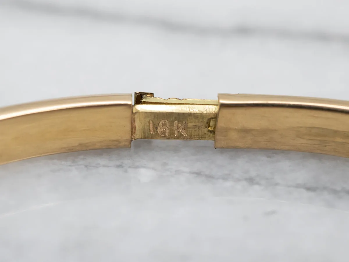 Plain 18-Karat Gold Bangle Bracelet