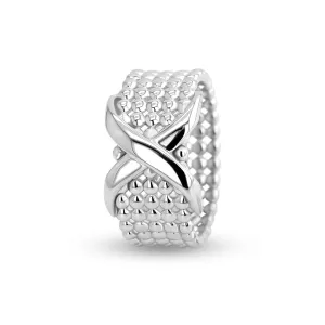Rhodium plated 925 silver ring
