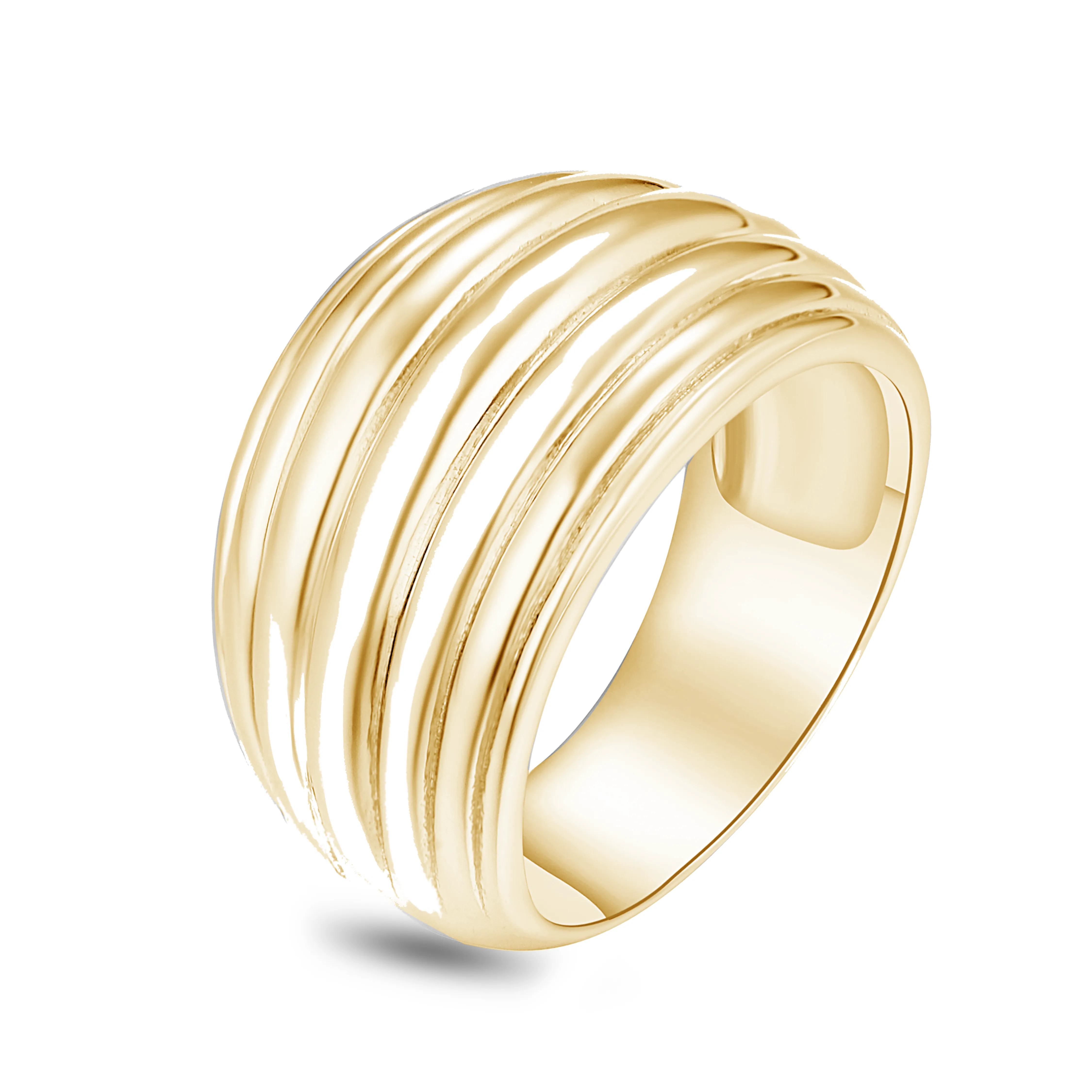 Ring in 925 silver gilded with 18k yellow gold