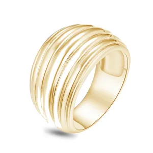 Ring in 925 silver gilded with 18k yellow gold