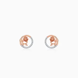 Rose Gold Blissful Shine Diamond Earrings