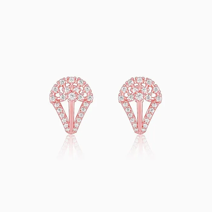 Rose Gold Celestial Half Moon Earrings