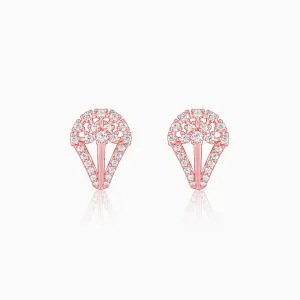 Rose Gold Celestial Half Moon Earrings