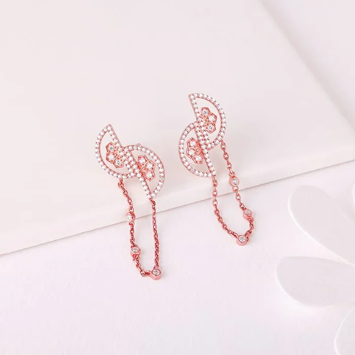 Rose Gold Dreamy Dangling Earrings