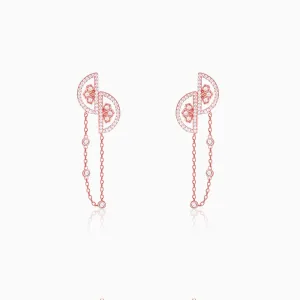 Rose Gold Dreamy Dangling Earrings