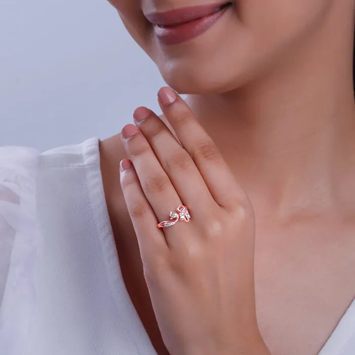 Rose Gold Manmohak Mor Ring