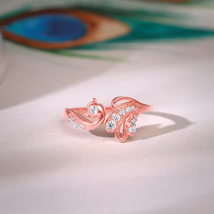 Rose Gold Manmohak Mor Ring