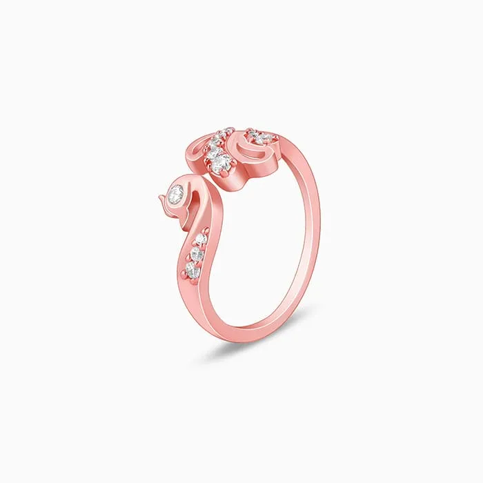 Rose Gold Manmohak Mor Ring