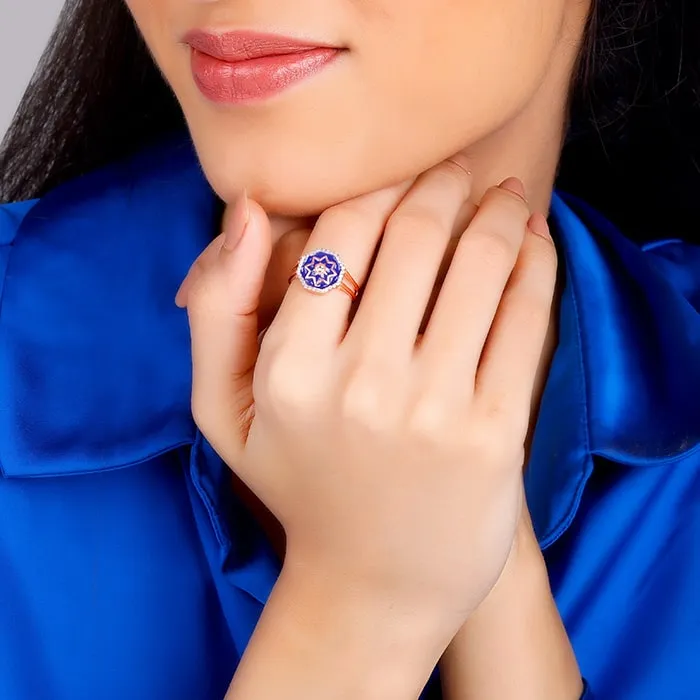 Rose Gold Taj Mosaic Ring