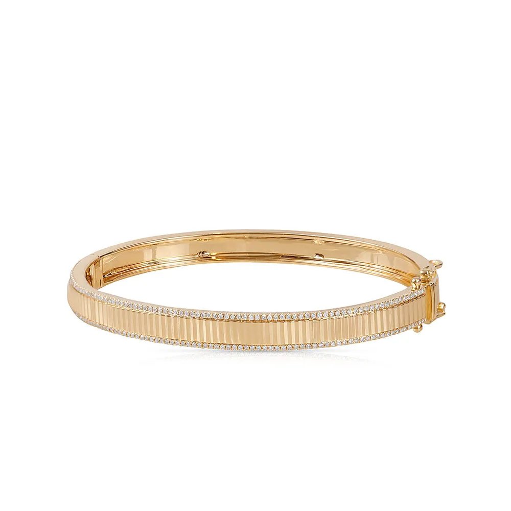 RYAN FLUTED DIAMOND BANGLE