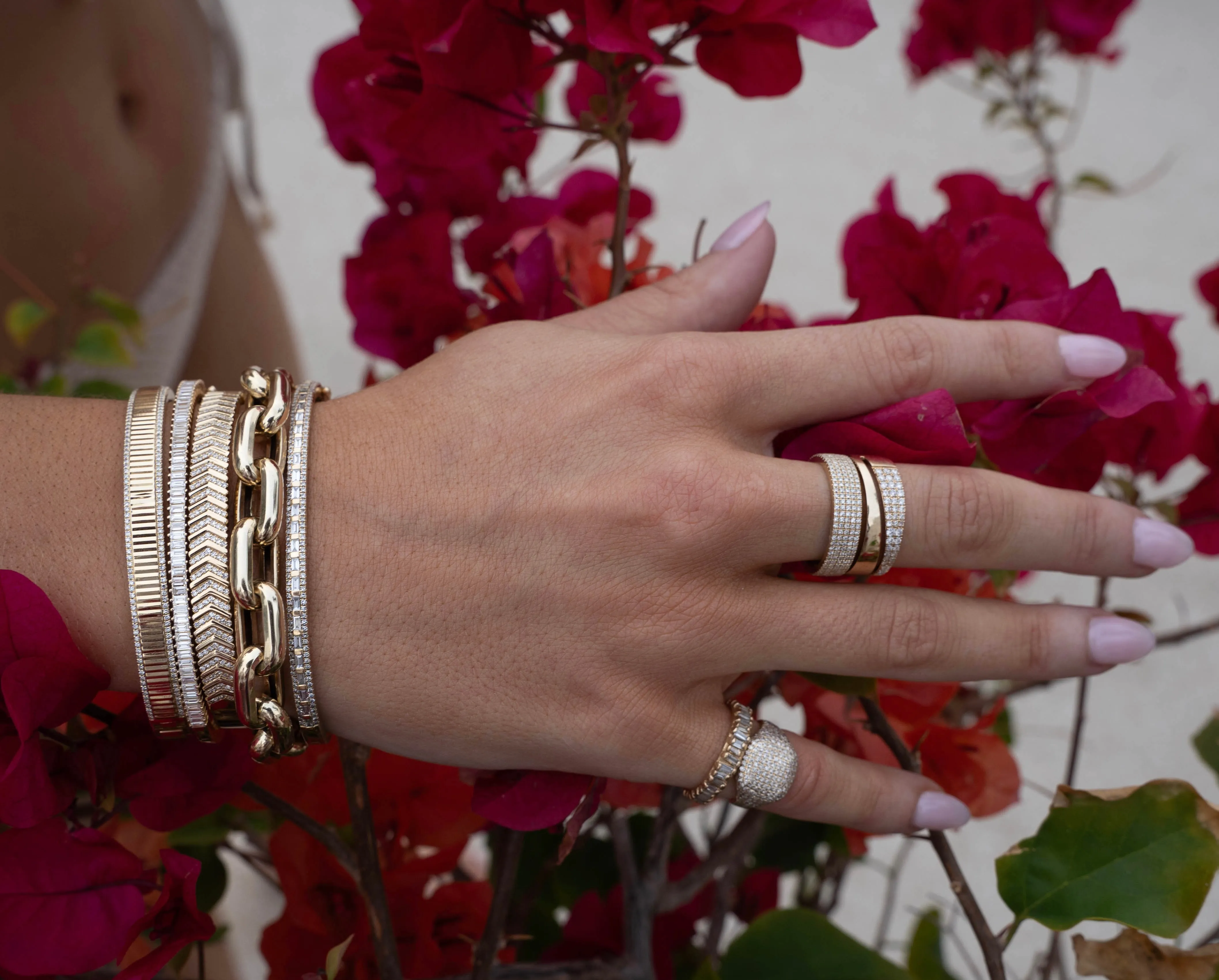 RYAN FLUTED DIAMOND BANGLE