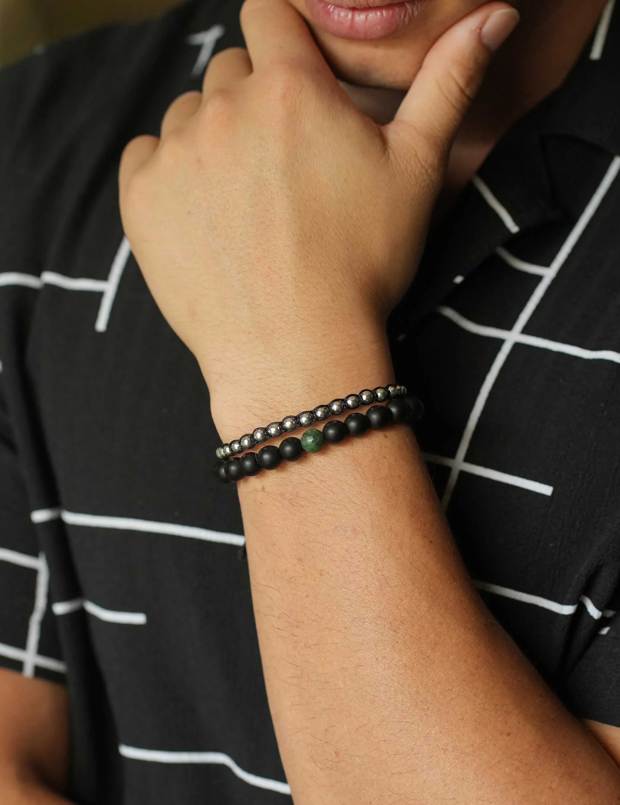 Simon Onyx Bracelet - Black