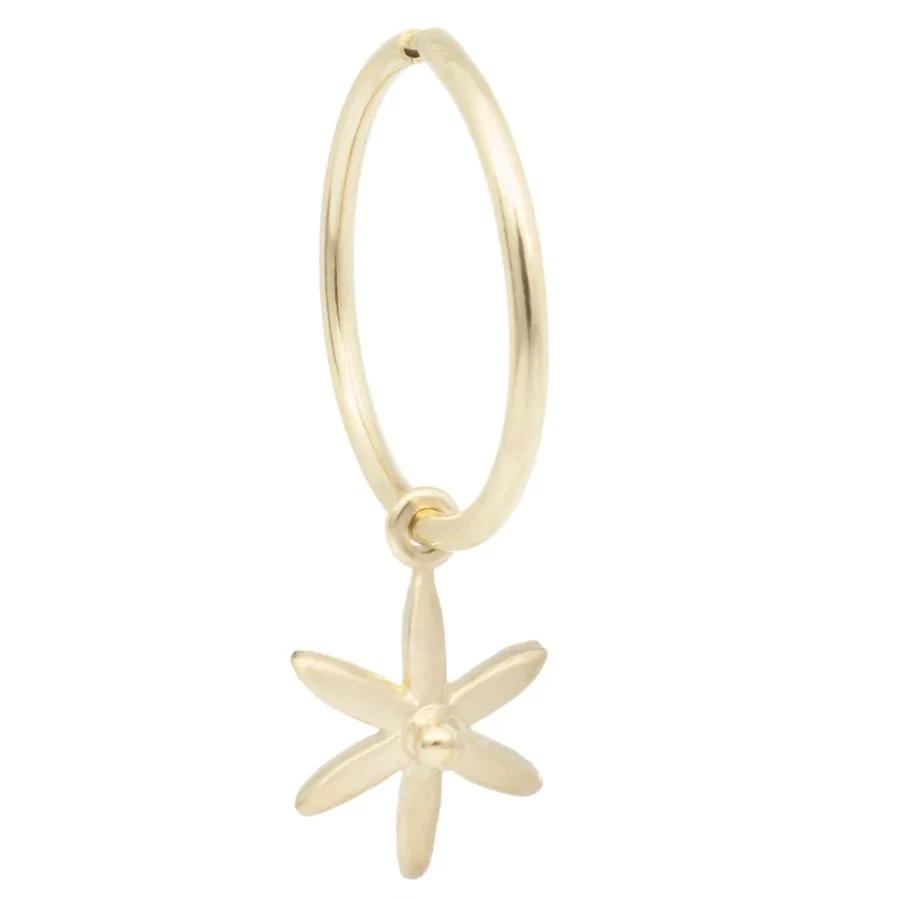 Sleeper Hoop Earring w/ Mini Star