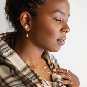 Small Pearl Hoops