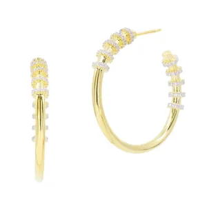 Sparkling Reflections Hoop Earrings