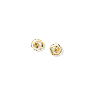 Tagliatelle Stud Earrings Yellow Gold