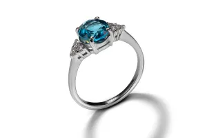 TEAL TWILIGHT TREASURE RING