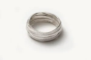 Textured Silver Wrap Ring