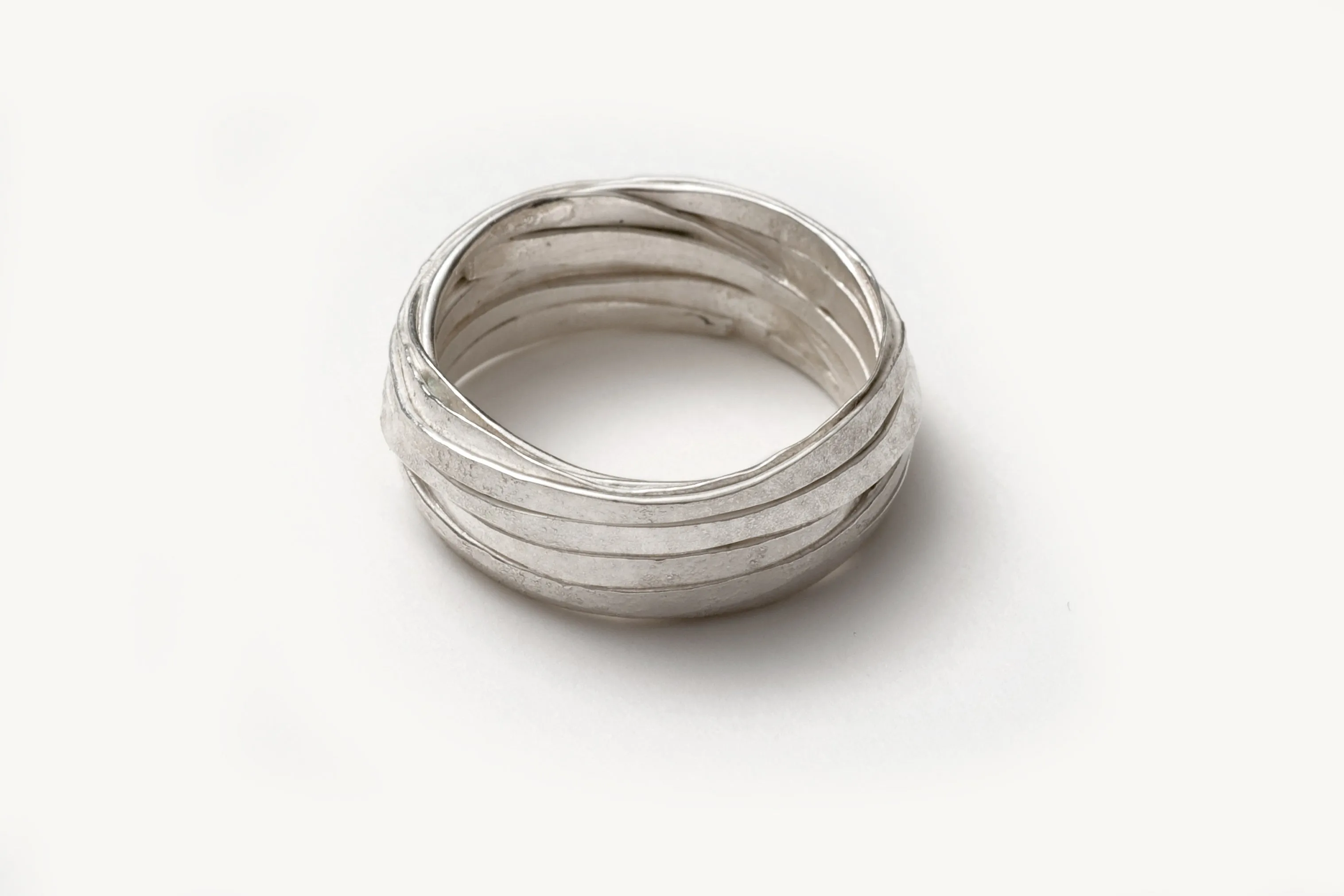 Textured Silver Wrap Ring