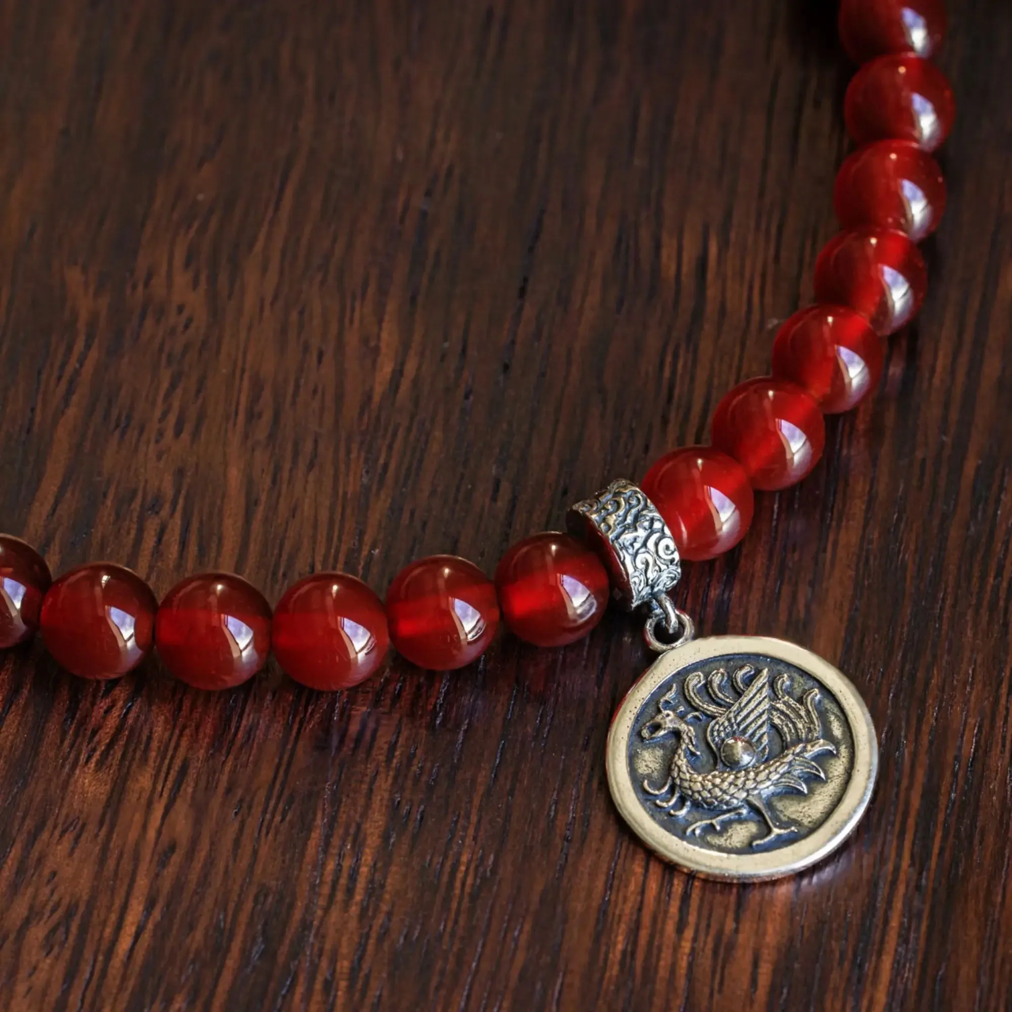 Vermillion Bird Bracelet (6mm)