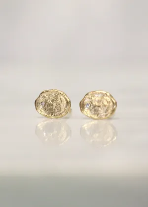 Victoria Cunningham | 14k Flake Earring with Diamond